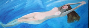Floating Nude by Trevor RA Dingle